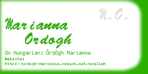 marianna ordogh business card
