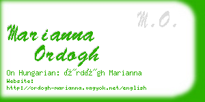 marianna ordogh business card